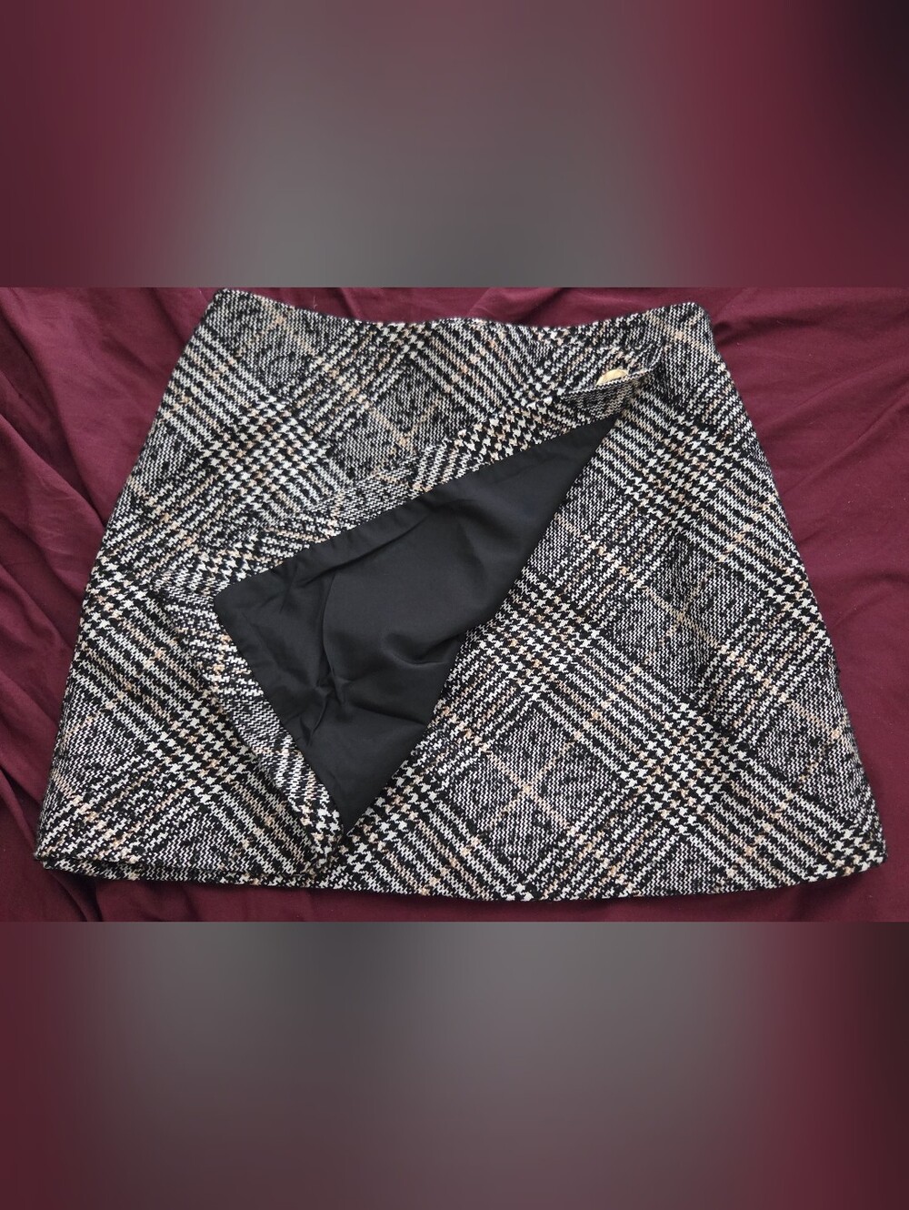 H&M Plaid Wrap Skirt Size 12